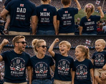 Camisetas de fútbol de la familia de Inglaterra, conjunto a juego para el día del partido de la Copa Mundial 2026