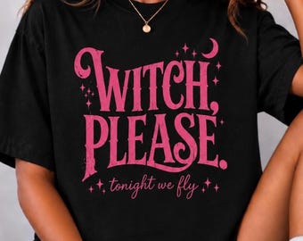 Comfort Colors®, Vintage Witch Halloween T-Shirt, Spooky Season Witch Shirt