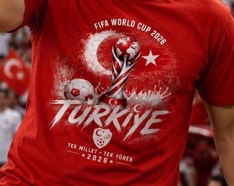 Camiseta de fútbol de Turquía para el Mundial 2026, camiseta para aficionados al fútbol turco, prenda 100% algodón.