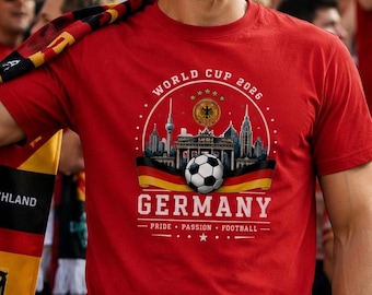 Camiseta de fútbol para aficionados al Mundial de Alemania 2026, ropa de fútbol.