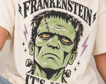 Comfort Colors®, Frankenstein Shirt, Vintage Halloween, Spooky Season Womens Halloween Tee