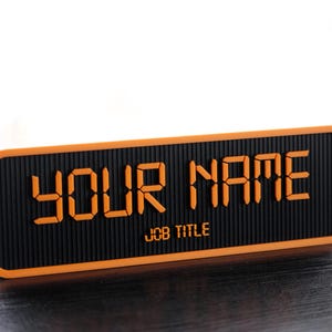 Clock Style Name Plate - Custom Desk Sign for Office & Home Decor - Personalized Kids Room Name Plaque - Functional Clock Gift