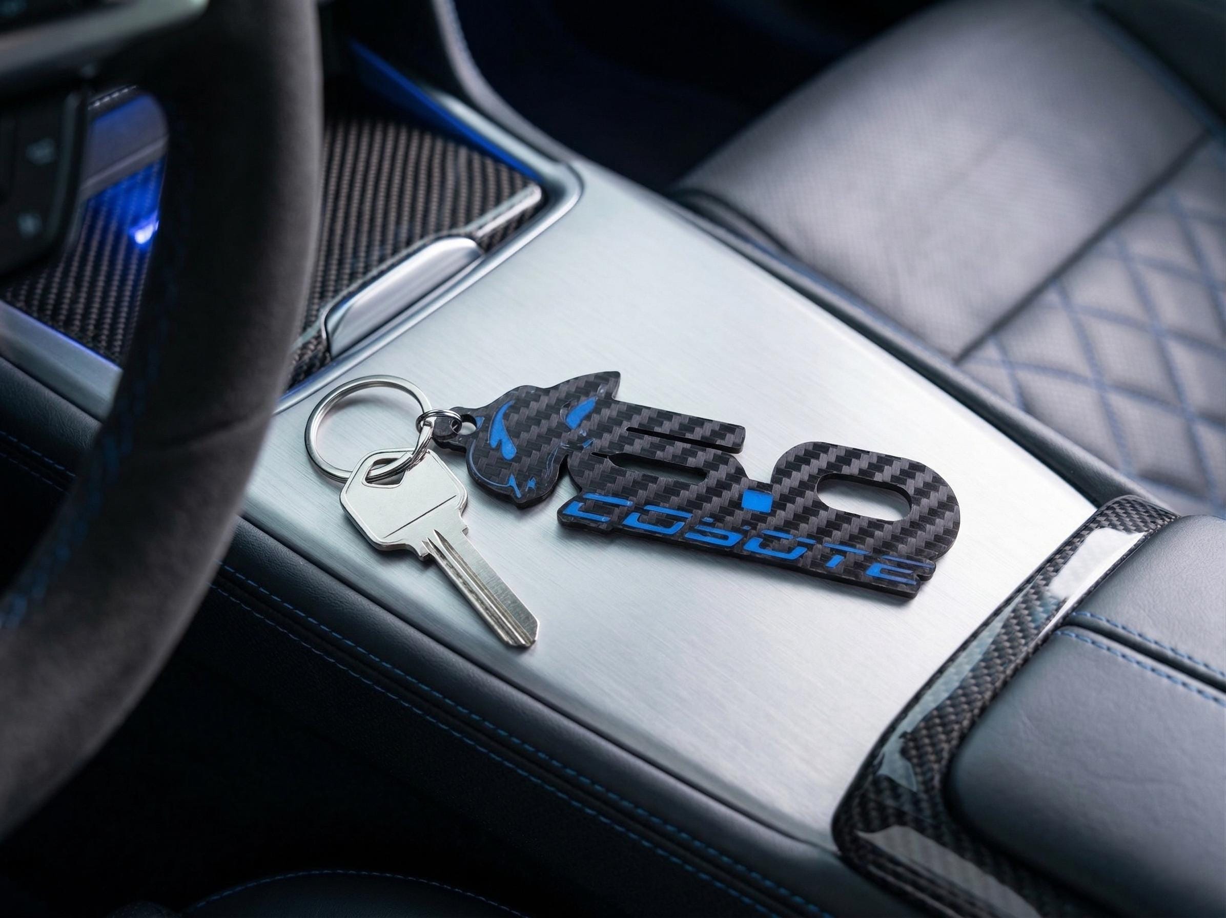 Mustang 5.0 Coyote Keychain | Carbon Fiber Textured Keyring | S550 S650 ...