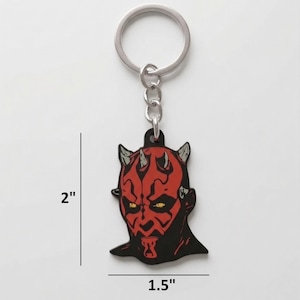 Darth Maul Keychain | Sith Lord Star Wars Keyring | Kids Backpack Charm image 4