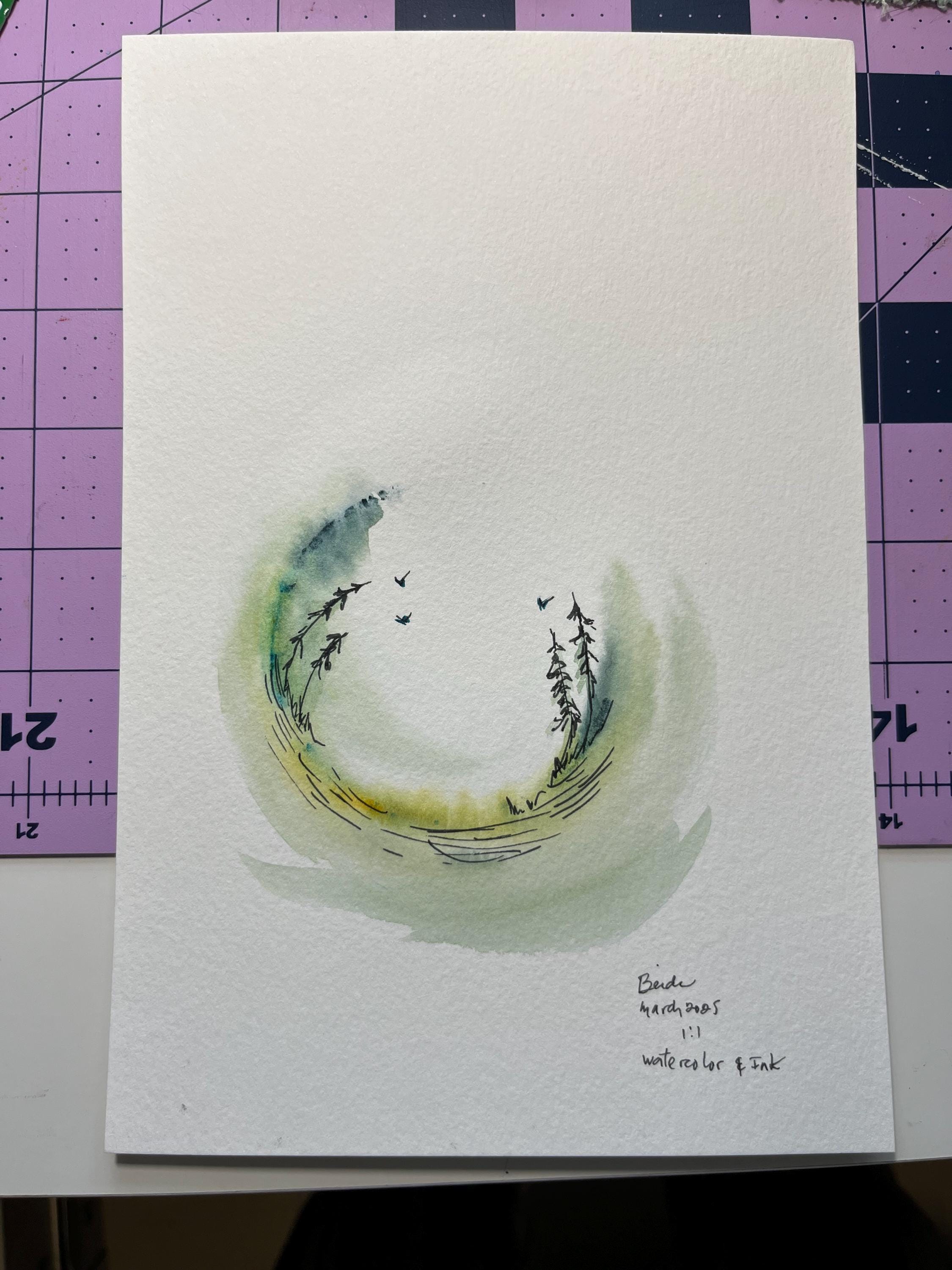 Rounded Landscape Round Landscape 2 - Etsy