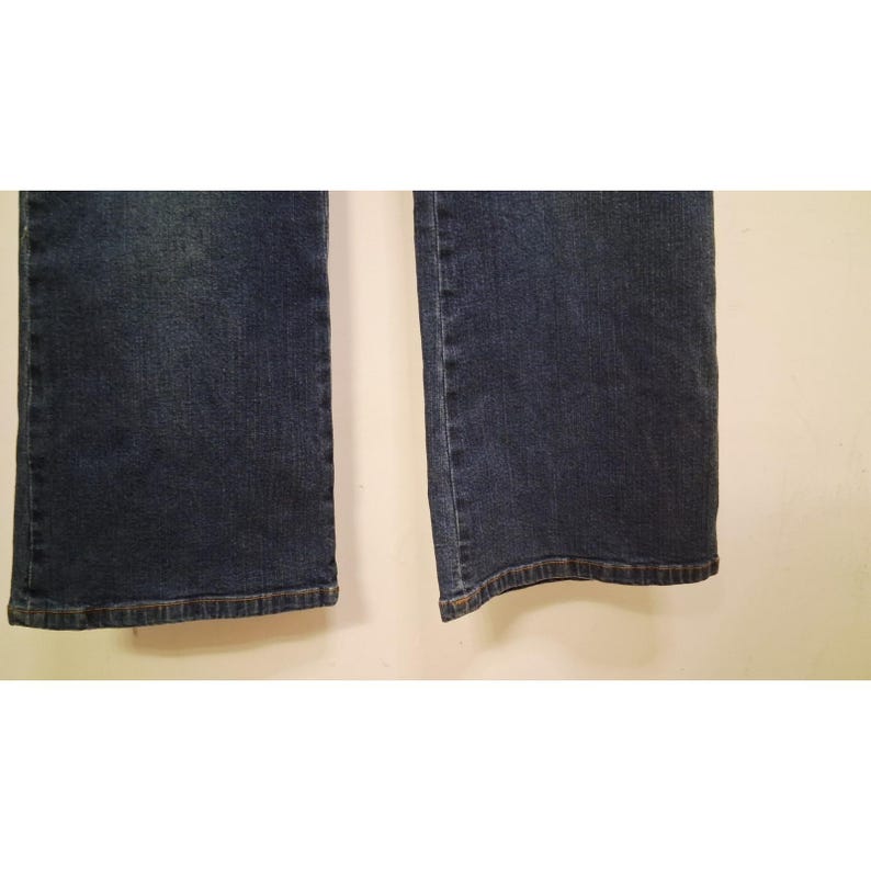 Y2K JLO by Jennifer Lopez Strapless Denim Jumpsuit Faux Fur Collar Retro 2000s image 9