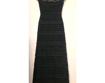TADASHI SHOJI Mesh Lace Floor Length Evening Gown Sz 8 Whimsigoth Formal Witchy