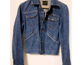 50s 60s Wrangler 124 MJ Denim Western Selvedge Jacket