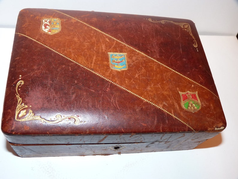 Vintage Leather Men's Jewelry Box Made in Italy Vintage Etsy