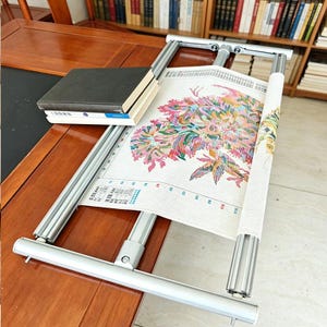 Ratchet Embroidery Scroll Frame | Easy Setup, Perfectly Taut Fabric, Aluminum & Stainless Steel, Long-Lasting