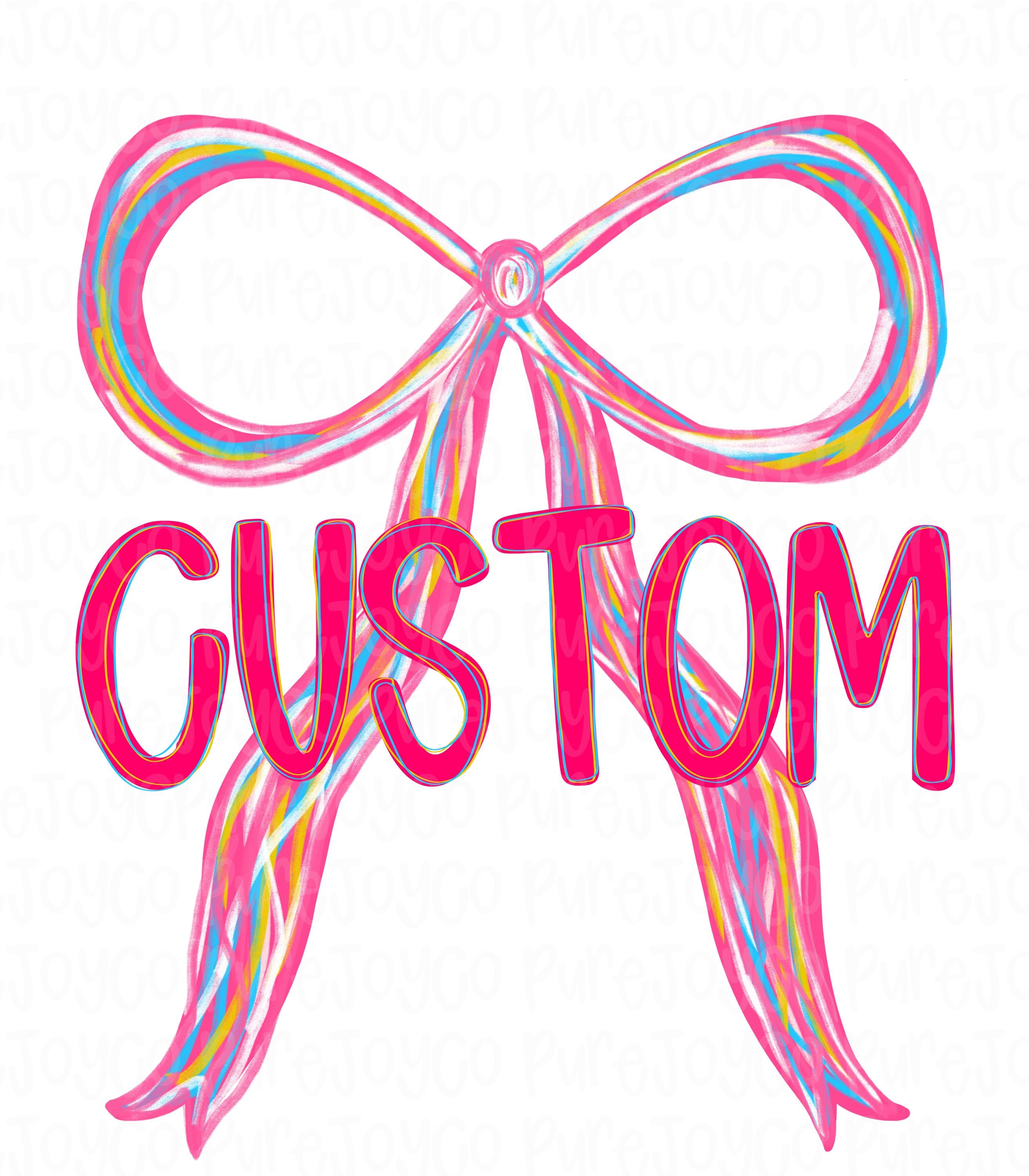 Bow Lettering Custom Bow Design | PNG | Custom Letters | Personalized Bow Design ...