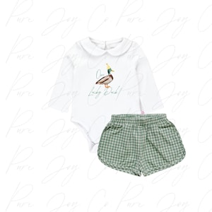 ONE Lucky Duck PNG | Mallard Duck | Tshirt Design | First Birthday | Digital Download | Watercolor | Boys | Baby | Onsie
