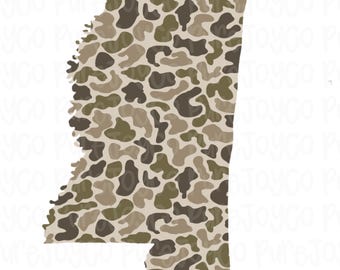 Kamouflage Mississippi PNG-design | Ankamouflage | Sublimering | DTF | Trendar