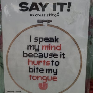 SPEAK MY MIND - Cross Stitch Pattern -