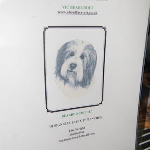 BEARDED COLLIE Cross Stitch Pattern -