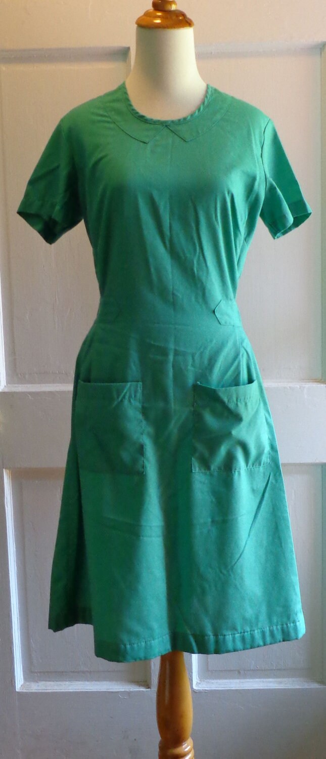 Green Vintage Scrub Dress Uniform By Angelica Etsy
