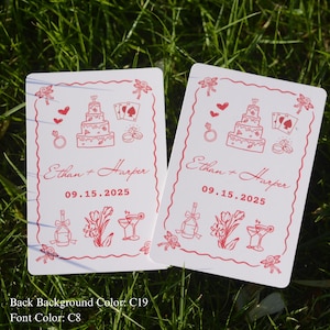 Biglietti d'auguri personalizzati/Alternativa al libro degli ospiti per matrimonio/Carte da gioco vuote/Bomboniere per matrimonio/Mazzo di carte personalizzato