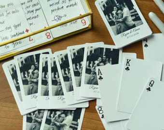 Naipes personalizados para libros de invitados de boda, naipes en blanco, regalo de boda