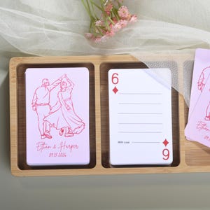 Kundenspezifische Hand gezeichnete Hochzeitsgästebuch-Spielkarten | Handgezeichnete Paar Fotos | Hochzeitsgästebuch Alternative| Handgezeichnetes Hochzeitsfoto
