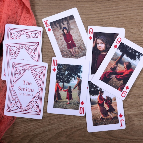 Custom Playing Cards | Personalized Photo Playing Cards|  Family Party Game|  Unique Photo Gift| Friend Gift| Birthday Gifts