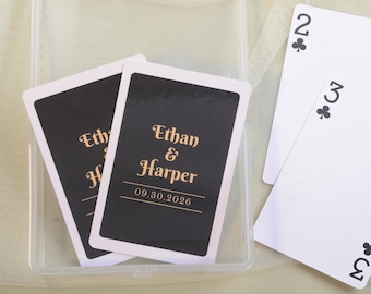 Naipes personalizados para libros de invitados de boda, alternativa a los libros de invitados de boda, baraja de cartas, regalos para despedidas de soltera, tarjetas en blanco