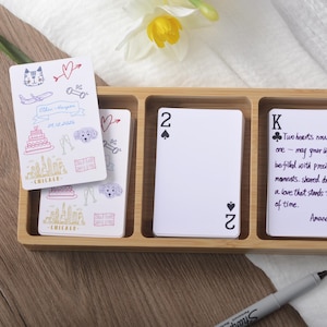 Naipes personalizados para libros de invitados de boda, alternativa a los libros de invitados de boda, baraja de cartas para libros de invitados, tarjetas en blanco para escribir, recuerdos de fiesta