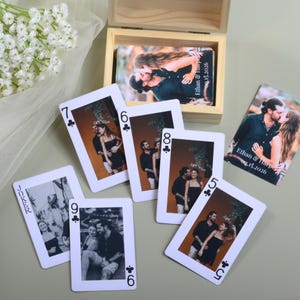 Naipes personalizados / Álbum de fotos personalizado alternativo / Naipes de boda / Recuerdos de boda / Regalo de aniversario / Regalos de cumpleaños