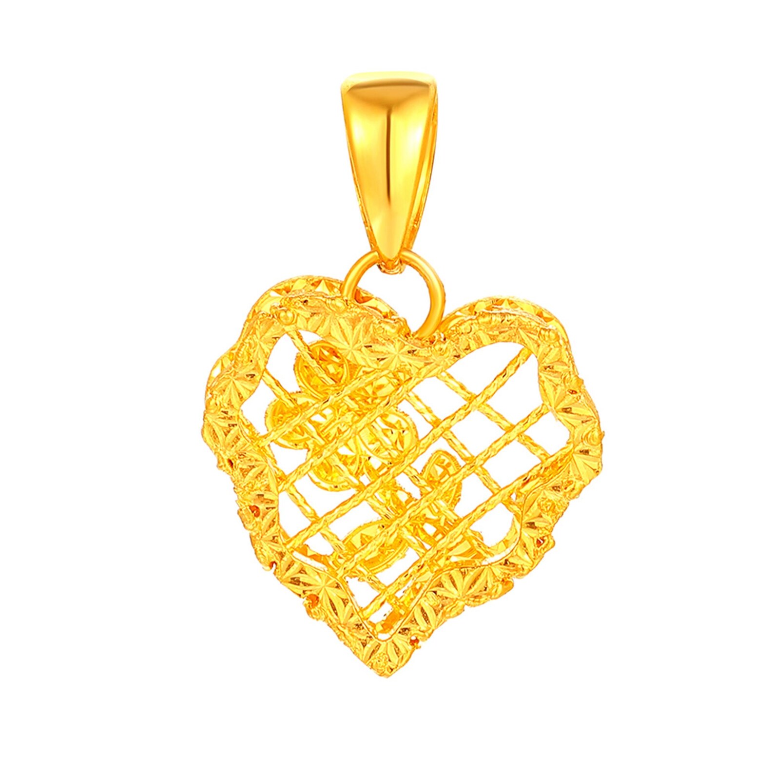 Fancy Gold R Flower 24K Gold Flower Pendant Necklace, Romantic 999 Pure Gold Charm - Etsy