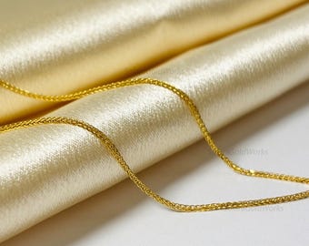 Minimalist 24K Solid Gold Necklace, Handmade Yellow Gold