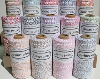 Tuxedo Black /& White Duo 4-ply 100/% Cotton Baker/'s Twine *Your Choice of Length*