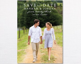 Hannah Save the Date - Photo Save the Date - Simple Save the Date