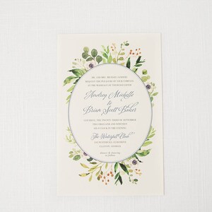 Greenery Wedding Invitation with Calligraphy Script SAMPLE SET image 7