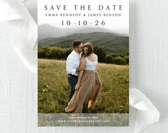 Modern Elegance Save the Date - Photo Save the Date Card - Modern Save the Date