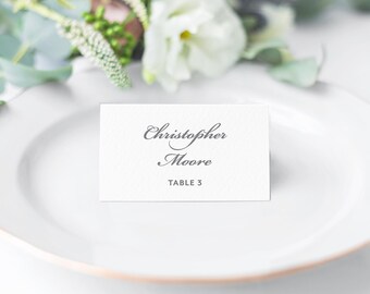 Classic Place Cards with printed guest names - Classic Escort Cards - Traditional Place Cards