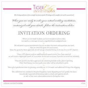 Modern Elegance Color Wedding Invitation - Modern Wedding Invitation - Minimal Invitation Sample Set image 7
