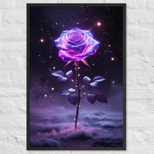 Purple Floral Wall Art – Vibrant Flower Canvas Print for Modern Interiors