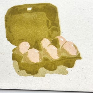 Carton of eggs RISO print Bild 1