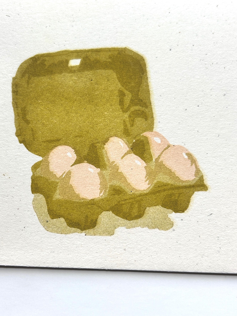 Carton of eggs RISO print Bild 1