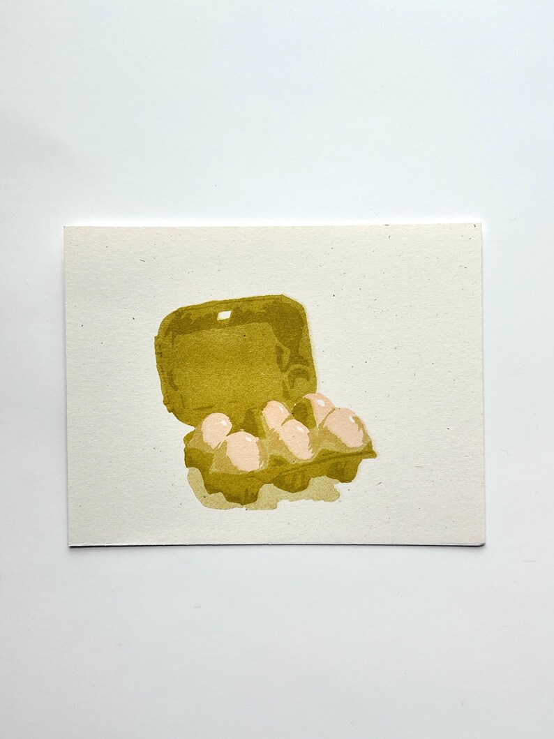 Carton of eggs RISO print Bild 2