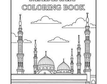 Páginas para colorear de las mezquitas de Medina