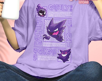 Gastly Manga T-Shirt - Spooky Anime Tee - Unisex Shirt - Comfort Colors T-Shirt - Fan Art T-Shirt