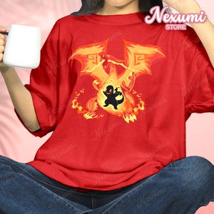 Char Fire Starter T-Shirt - Graphic Tee Gamer Apparel - Anime Japanese Streetwear Inspired - Unisex Cotton Top