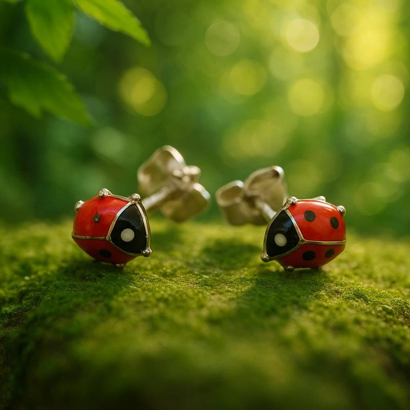 Ladybug Earrings Etsy