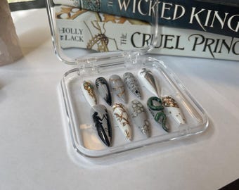 Grausame Prinz inspiriert Bücherwurm Fantasy Nägel