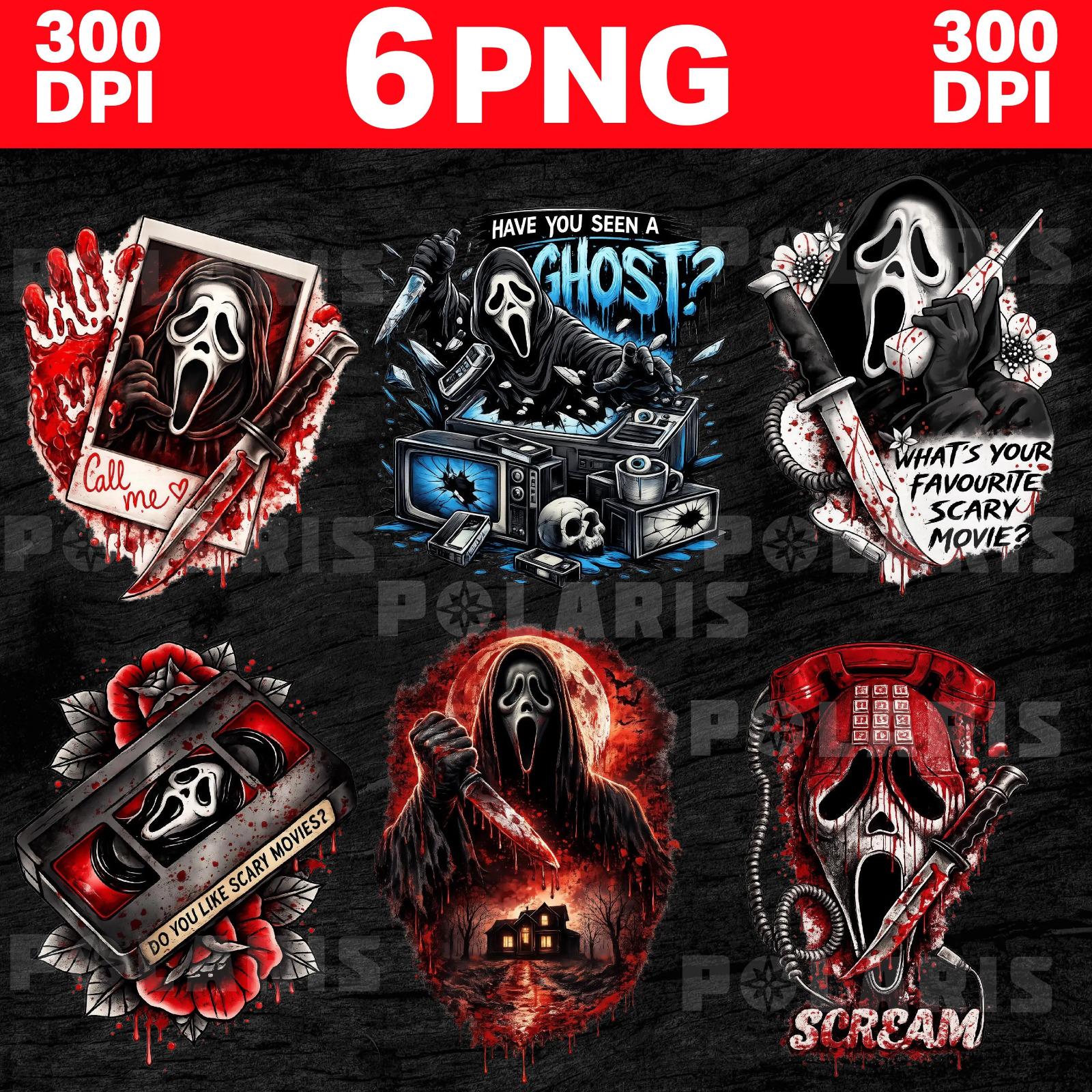 Scream Drip Ghostface Horror PNG Bundle, Scream Inspired Design Pack, Scary Movie ...