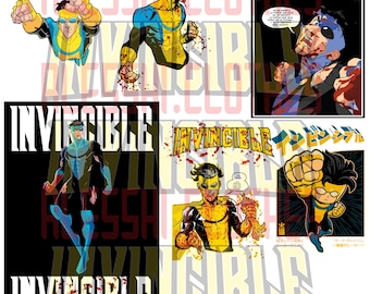 Invencible SVG Vintage – Archivo Vectorial para Camisetas, Stickers y Mas | Estilo Comic Retro