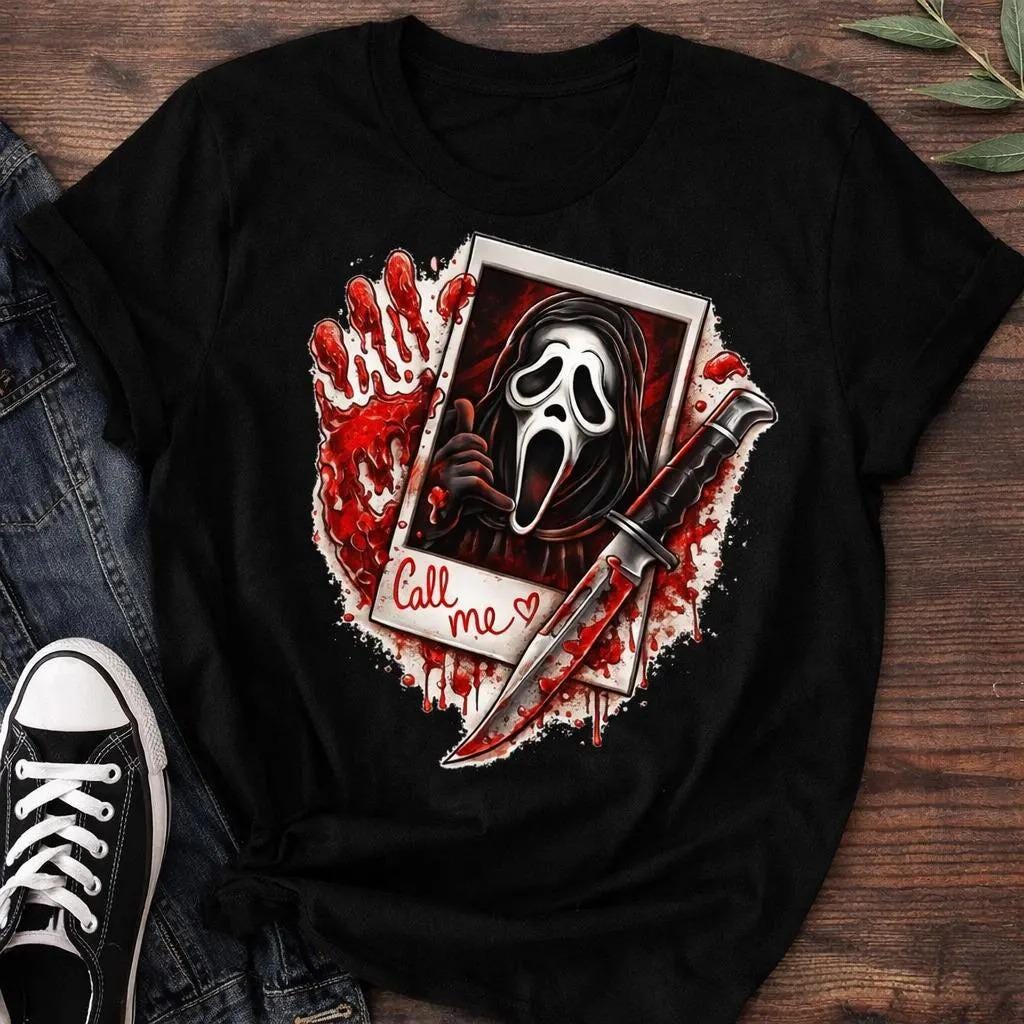 Scream Drip Ghostface Horror PNG Bundle, Scream Inspired Design Pack, Scary Movie ...