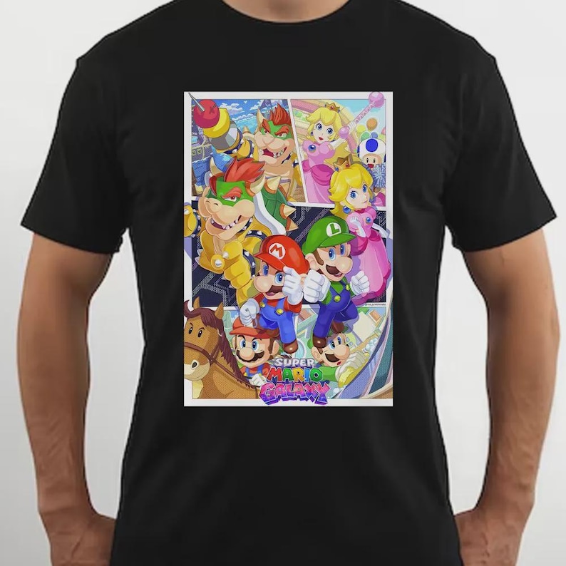 Super Mario Galaxy Png Bundle – 5 High Quality PNG, 300 DPI,Sublimation Design,T-Shirt Print, Instant Download Clipart luigi y mario galaxy imagen 4