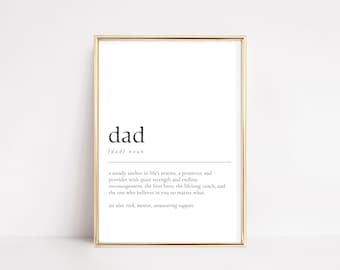 Dad Definition Print | Father's Day Gift, Minimalist Wall Art (Digital Download)
