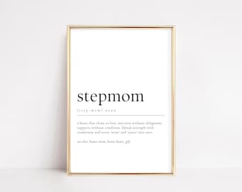 Stepmom Definition Art Print: Bonus Mom Gift (Digital Download)